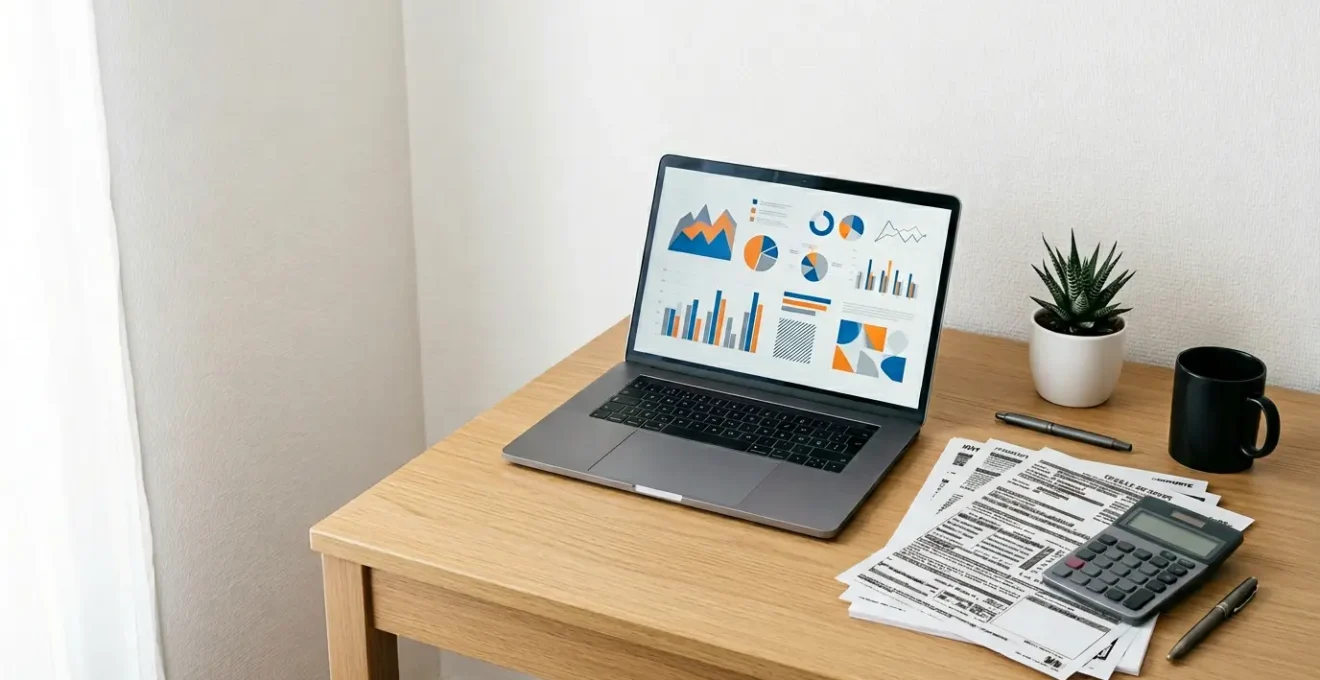 Bureau avec documents de remboursement santé et calculatrice professionnelle