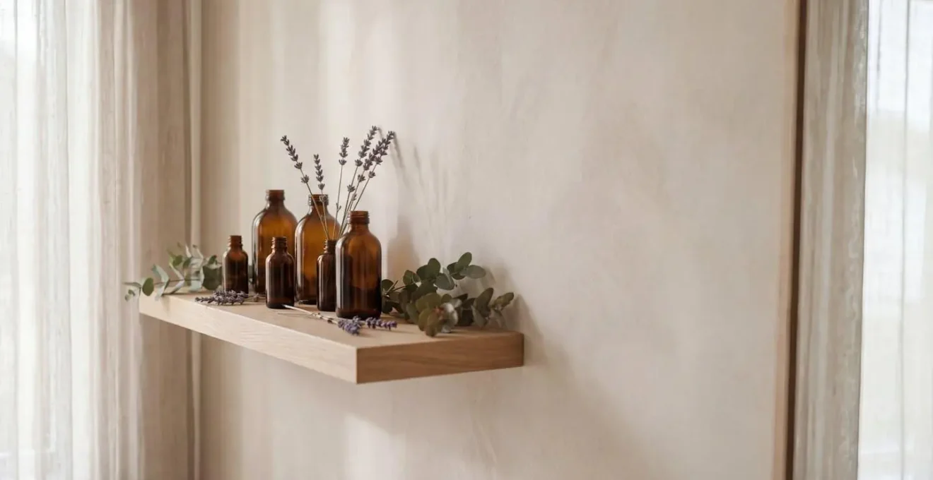 Composition visuelle représentant la sécurité dans l'usage des huiles essentielles au quotidien