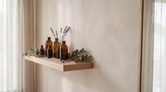 Composition visuelle représentant la sécurité dans l'usage des huiles essentielles au quotidien