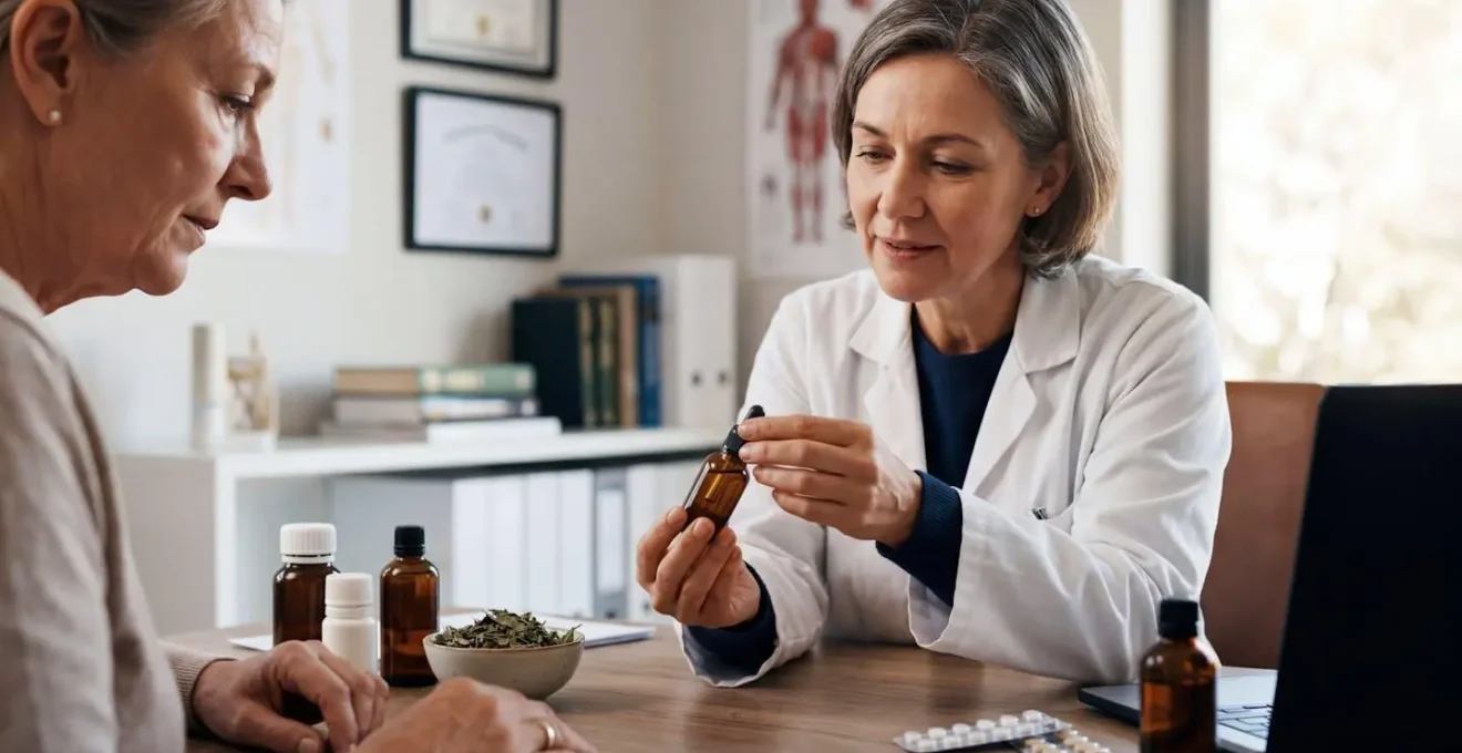 Consultation médicale spécialisée en phytothérapie avec médecin et plantes médicinales