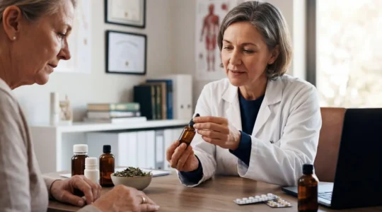 Consultation médicale spécialisée en phytothérapie avec médecin et plantes médicinales