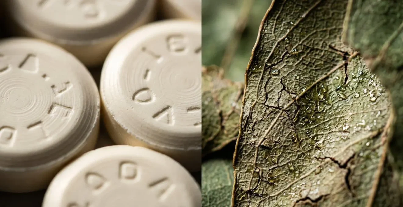 Composition montrant la différence entre médicaments de phytothérapie et huiles essentielles pures